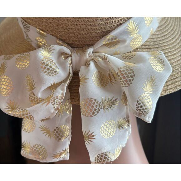 Kentucky Derby Straw Sun Bonnet/Hat - Picture 6 of 7